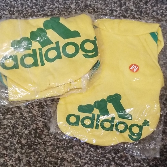 ADIDOG Yellow Dog Hoodie!! Dog Clothes!! - Picture 3 of 5